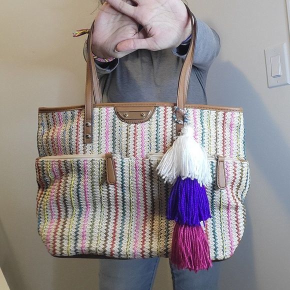 Raphia knitted purse  - Picture 7 of 8